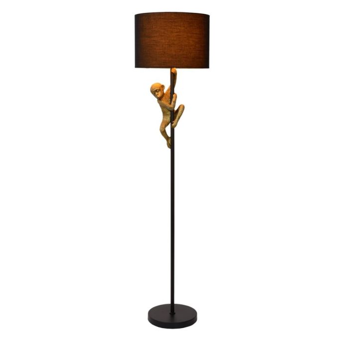 Guld golvlampa retro, Extravaganza Chimp, med brytare