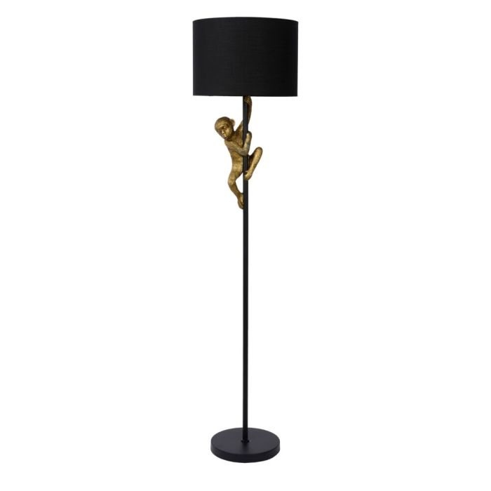 Guld golvlampa retro, Extravaganza Chimp, med brytare