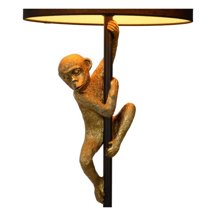 Guld golvlampa retro, Extravaganza Chimp, med brytare