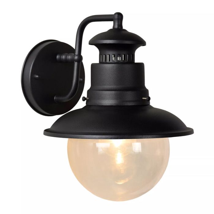 Svart utelampa modern, Figo, IP44