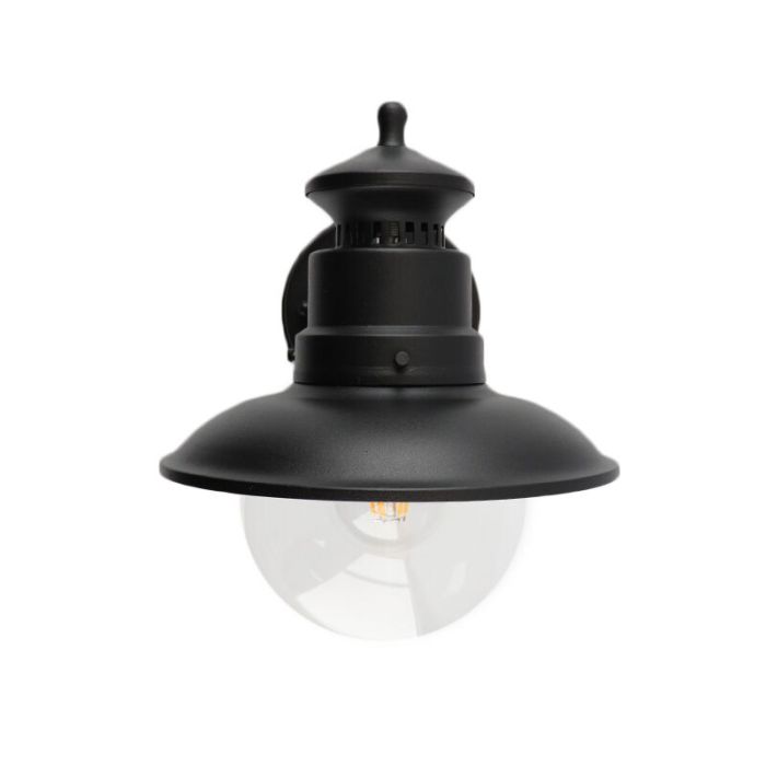 Svart utelampa modern, Figo, IP44