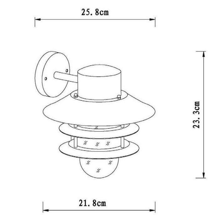 Krom utelampa modern, Zico, IP44