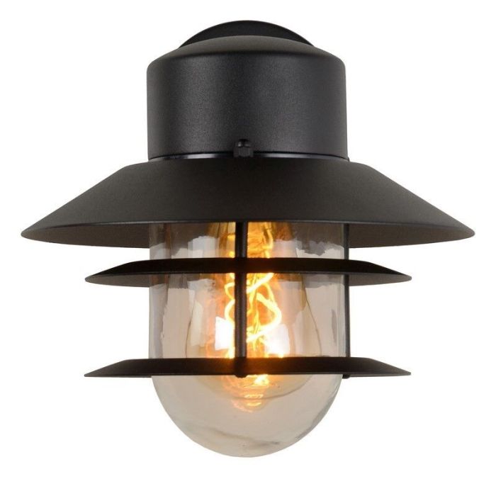 Svart utelampa modern, Zico, IP44