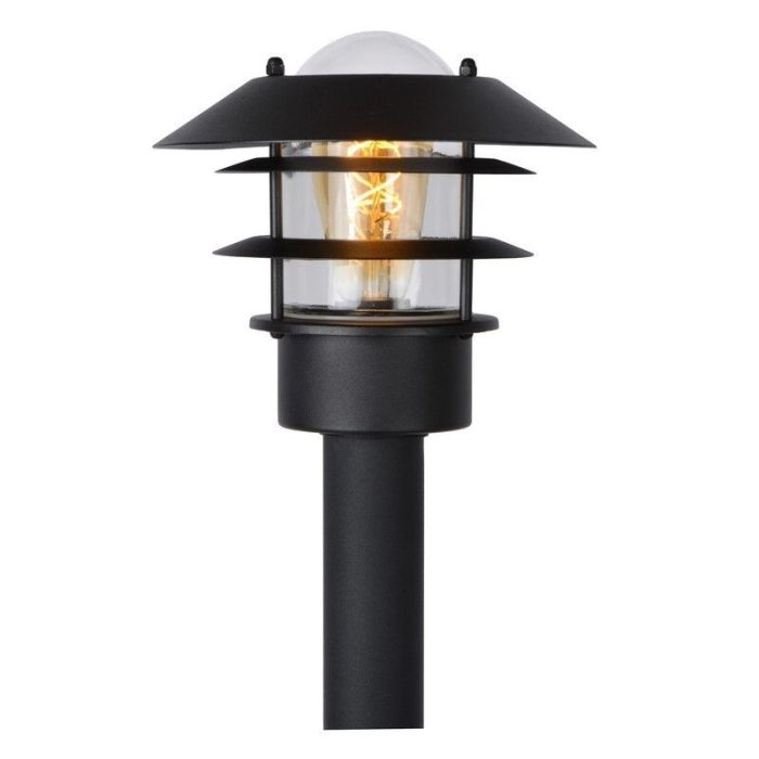 Svart lyktstolpe modern, Zico, IP44