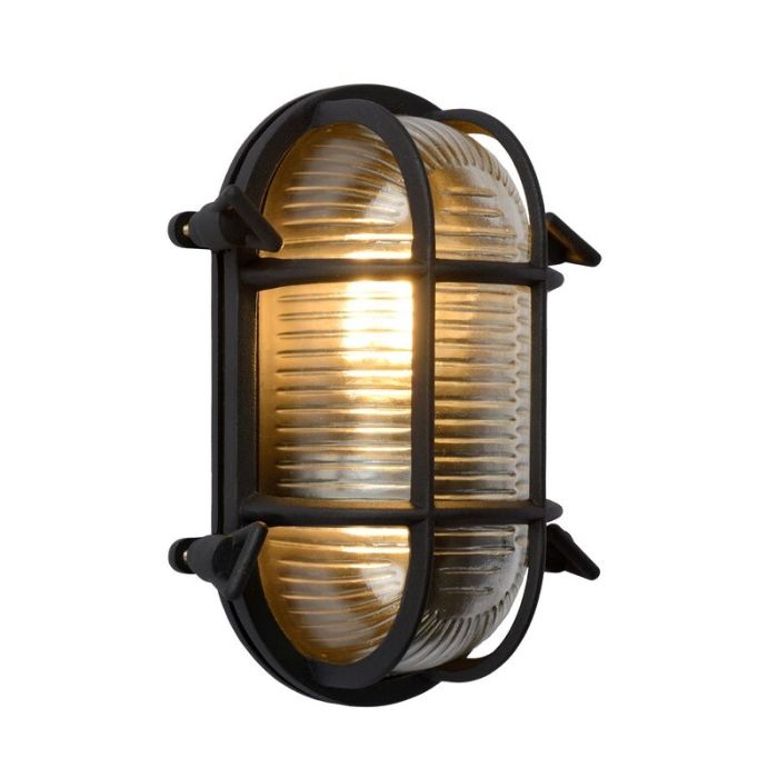 Svart utelampa retro, Dudley, IP65