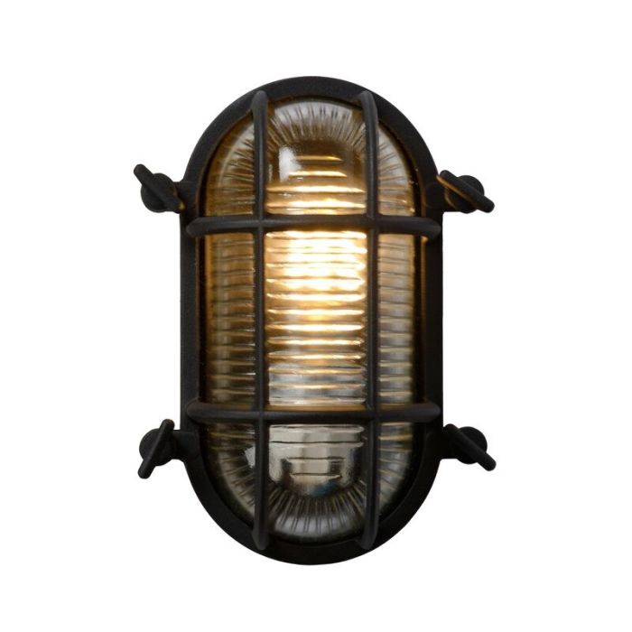 Svart utelampa retro, Dudley, IP65