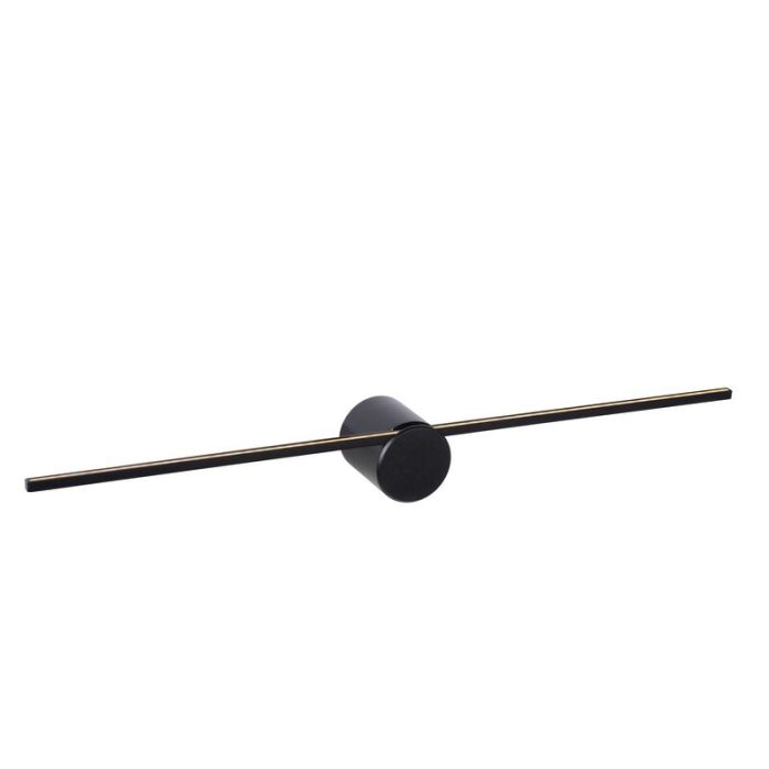 Svart vägglampa modern, Mizar, 6W, 2700K LED, IP44