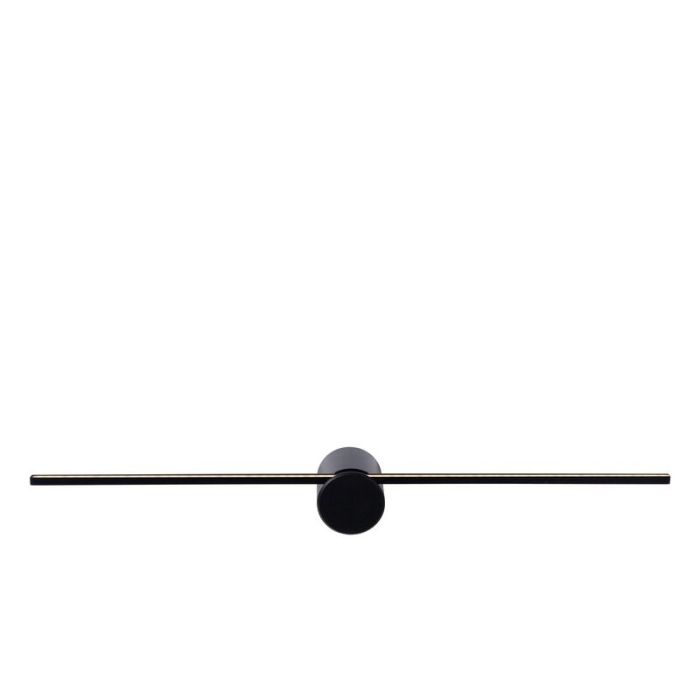 Svart vägglampa modern, Mizar, 6W, 2700K LED, IP44