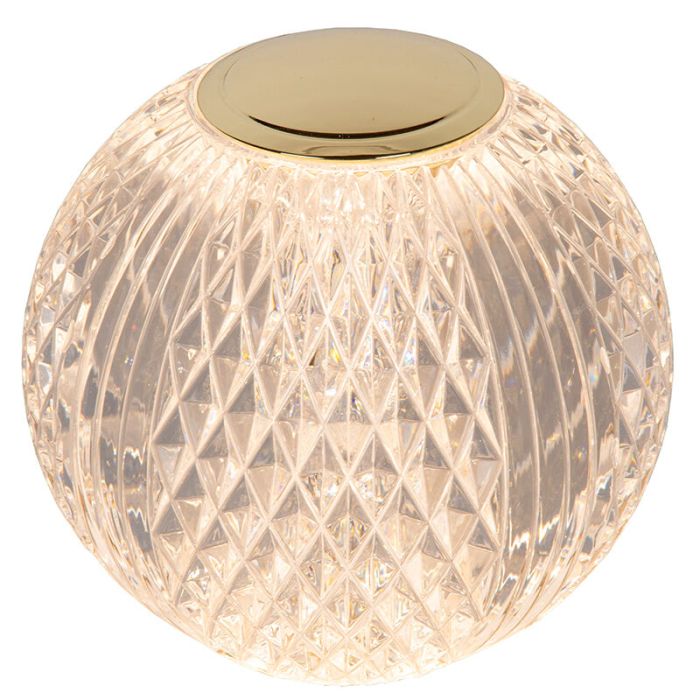 Transparent bordslampa modern, Cintra, 1,5W, 2700K LED, 3 stegs dimmer