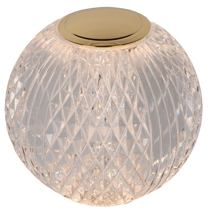 Transparent bordslampa modern, Cintra, 1,5W, 2700K LED, 3 stegs dimmer