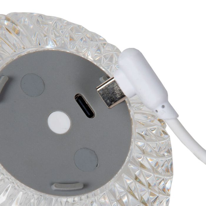 Transparent bordslampa modern, Cintra, 1,5W, 2700K LED, 3 stegs dimmer