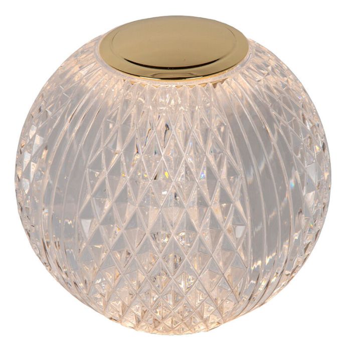 Transparent bordslampa modern, Cintra, 1,5W, 3000K LED, 3 stegs dimmer