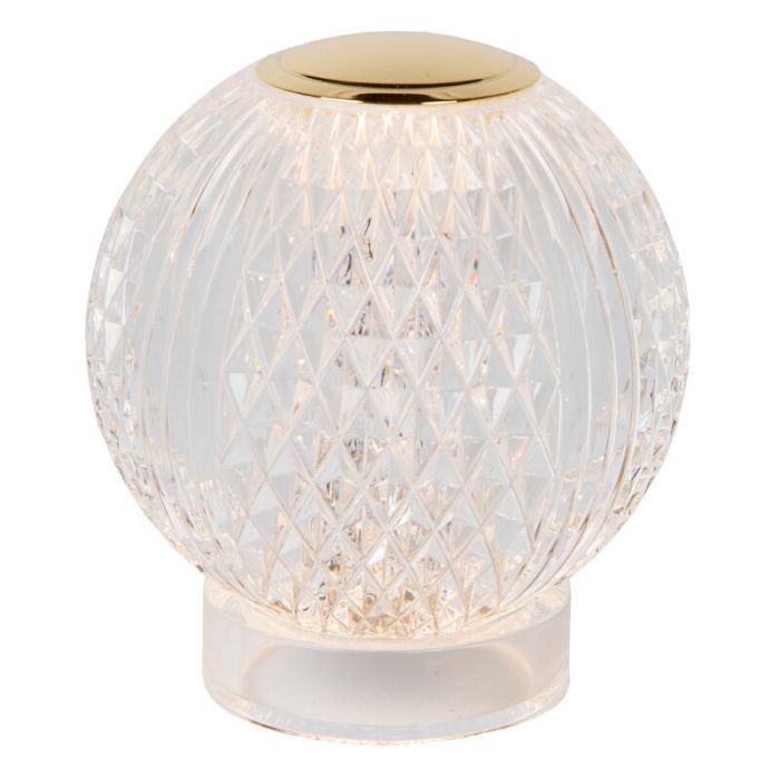 Transparent bordslampa modern, Cintra, 1,5W, 3000K LED, 3 stegs dimmer