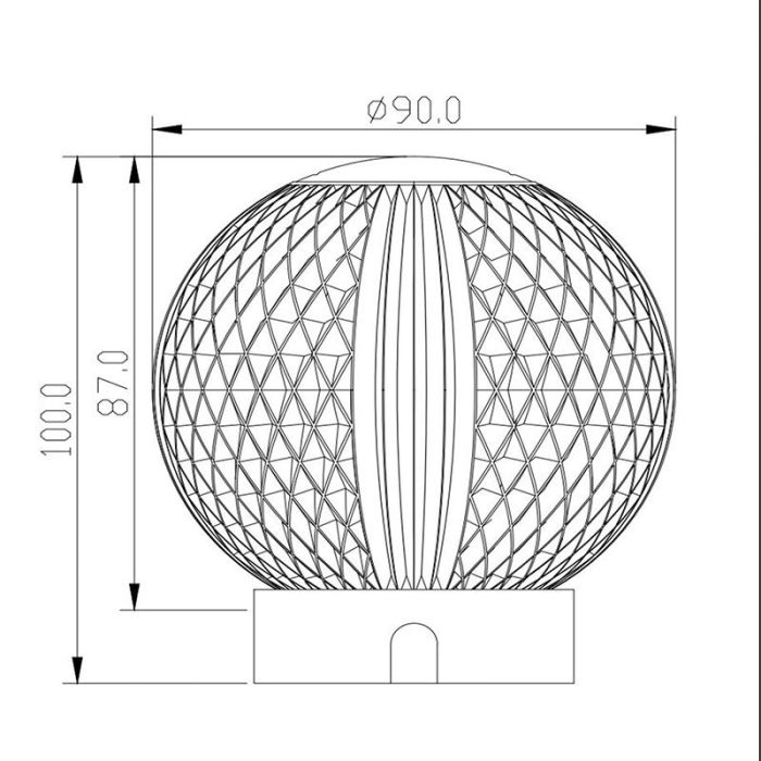 Transparent bordslampa modern, Cintra, 1,5W, 3000K LED, 3 stegs dimmer