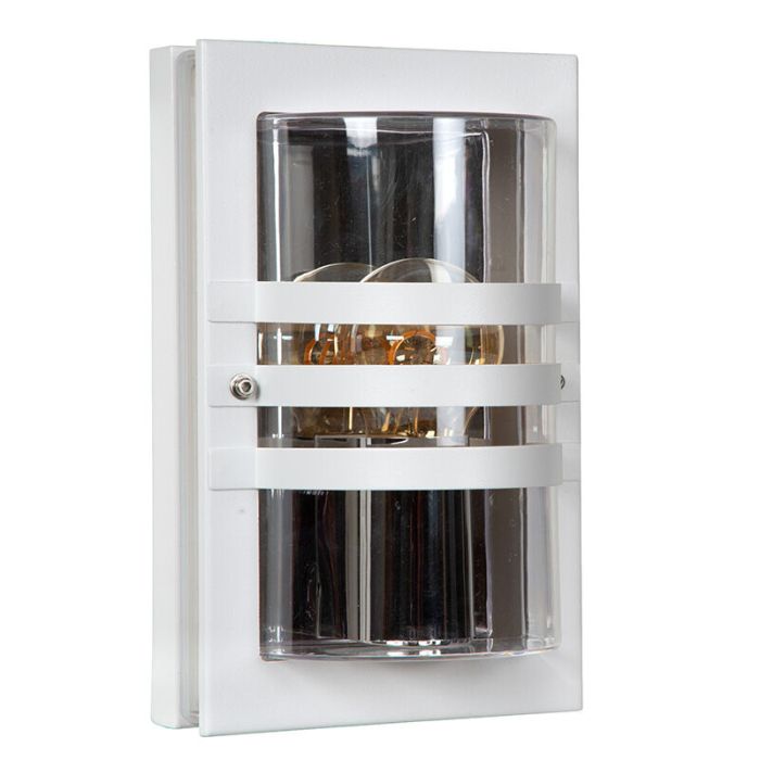 Vit utelampa modern, Privas, IP44
