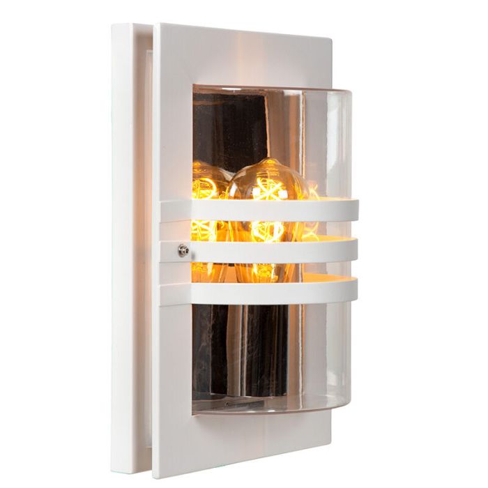 Vit utelampa modern, Privas, IP44