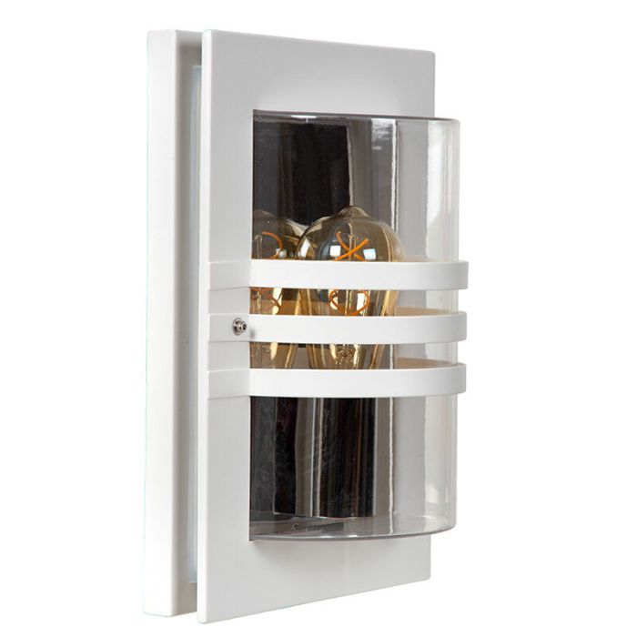Vit utelampa modern, Privas, IP44