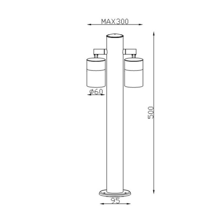 Krom utelampa modern, Arne, IP44