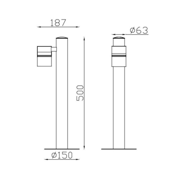 Krom utelampa modern, Arne, IP44