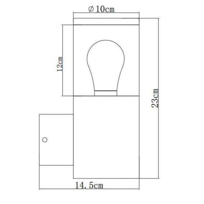 Krom utelampa modern, Fedor, IP44
