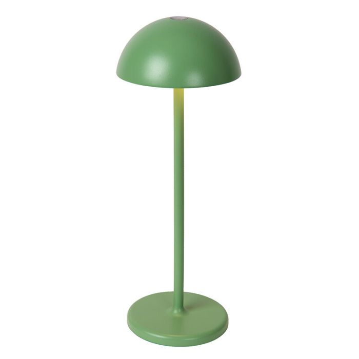 Grön bordslampa utomhus retro, Joy, 1,5W, 3000K LED, IP54, med beröringsdimmer