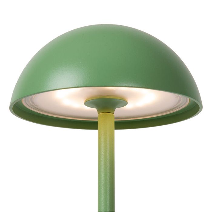 Grön bordslampa utomhus retro, Joy, 1,5W, 3000K LED, IP54, med beröringsdimmer