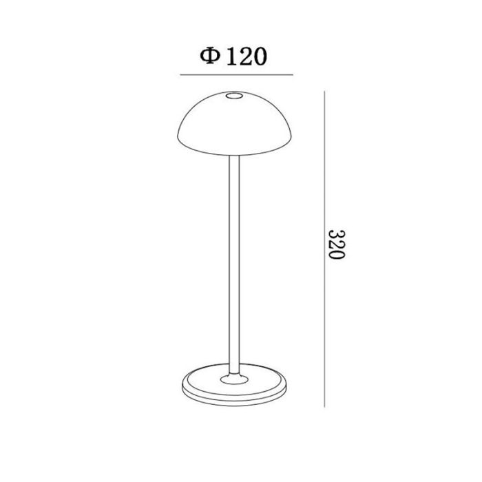 Grön bordslampa utomhus retro, Joy, 1,5W, 3000K LED, IP54, med beröringsdimmer
