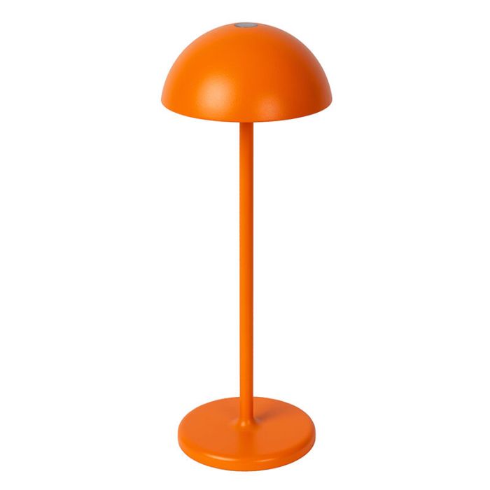 Orange bordslampa utomhus retro, Joy, 1,5W, 3000K LED, IP54, med beröringsdimmer