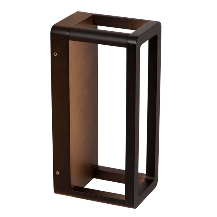 Svart utelampa modern, Narvik, 9,2W, 3000K LED, IP65