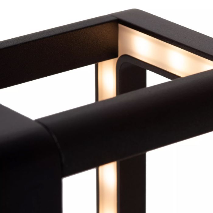 Svart utelampa modern, Narvik, 9,2W, 3000K LED, IP65