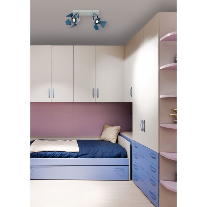 Blå takspotlight barn modern, Picto