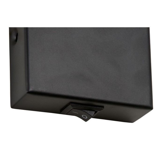Svart vägglampa modern, Buddy, 3W, 4000K LED, med brytare