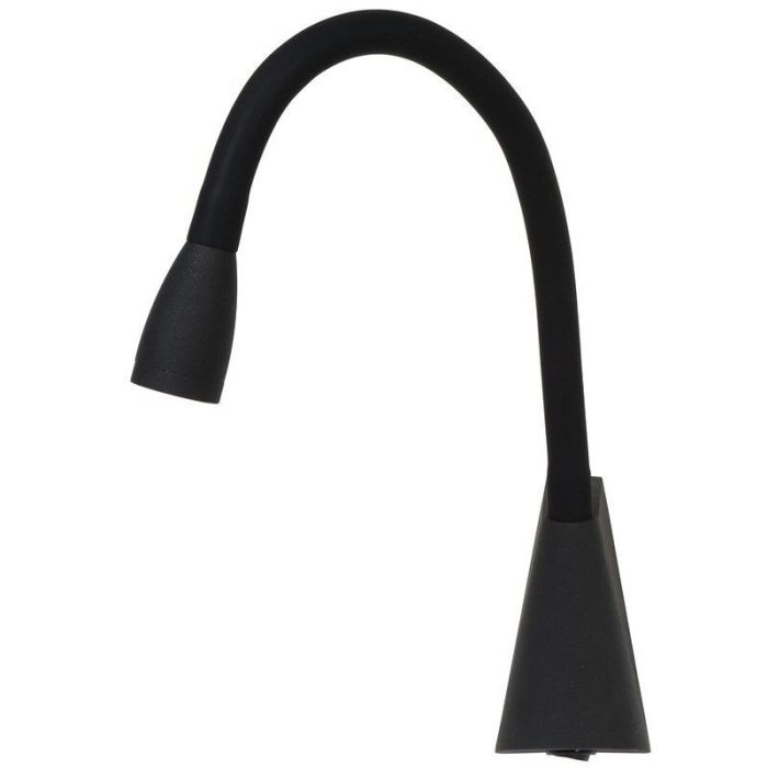 Svart vägglampa modern, Galen, 3W, 3000K LED, med brytare