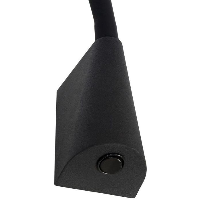 Svart vägglampa modern, Galen, 3W, 3000K LED, med brytare