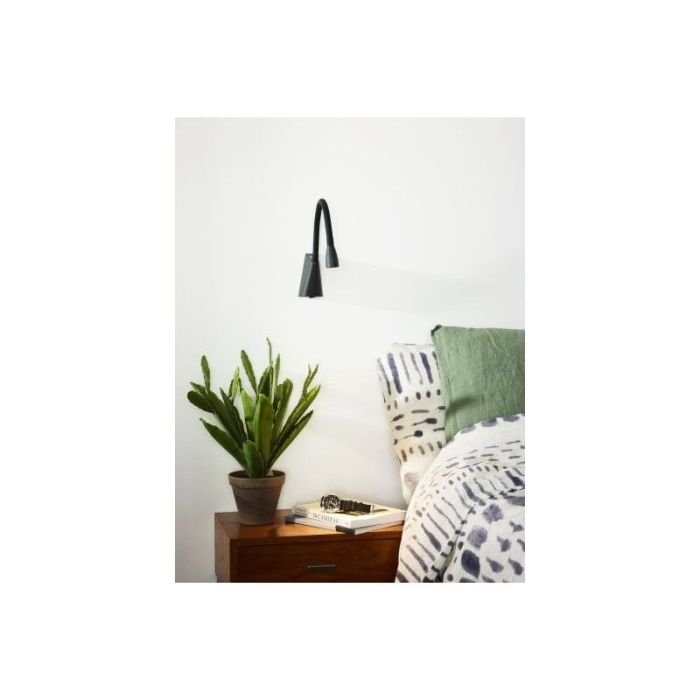 Svart vägglampa modern, Galen, 3W, 3000K LED, med brytare