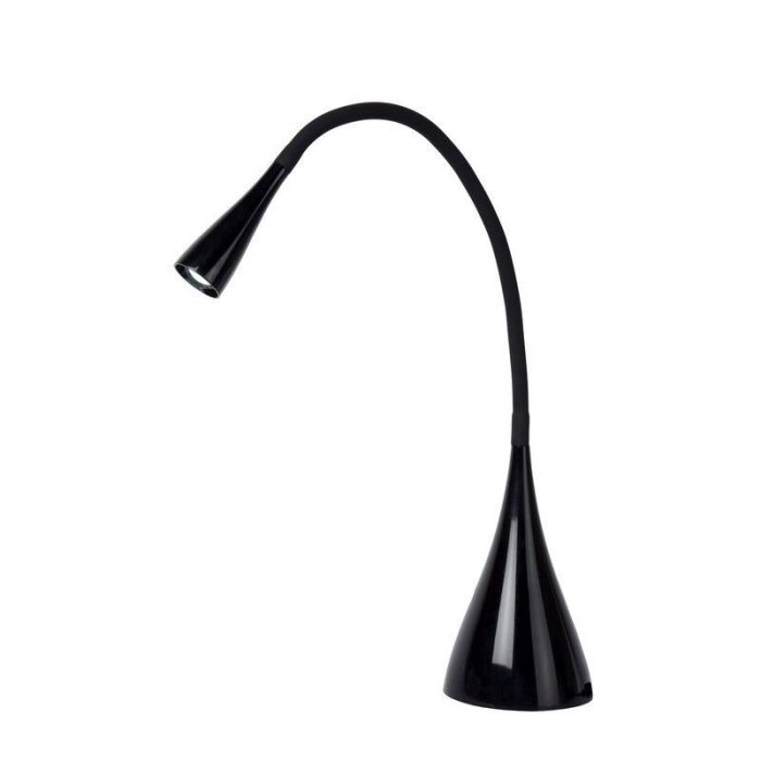 Svart skrivbordslampa modern, Zozy, 3W, 3000K LED, med beröringsdimmer