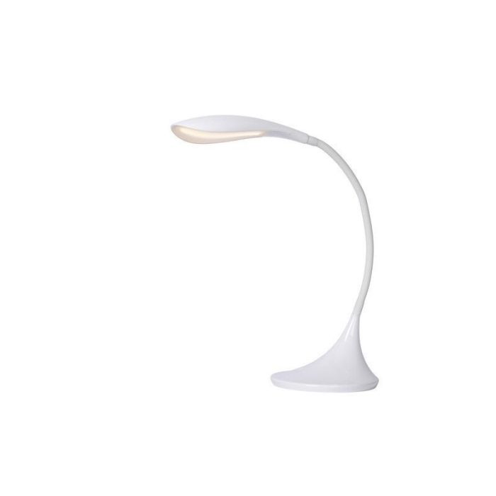 Vit skrivbordslampa modern, Emil, 4,5W, 3000K LED, med brytare