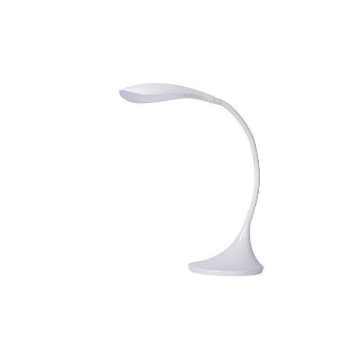 Vit skrivbordslampa modern, Emil, 4,5W, 3000K LED, med brytare