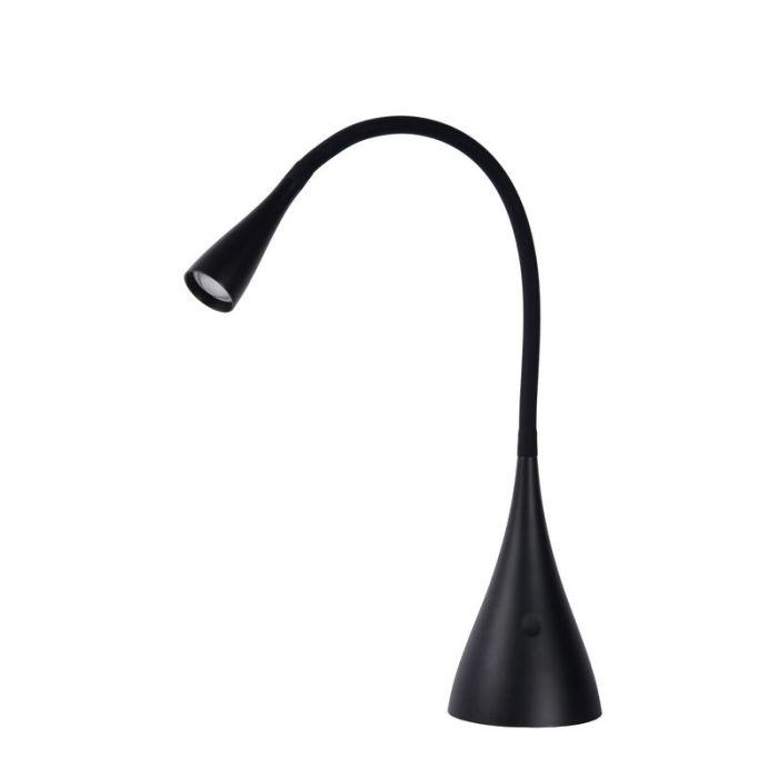 Svart skrivbordslampa modern, Zozy, 3W, 3000K LED, 3 stegs dimmer