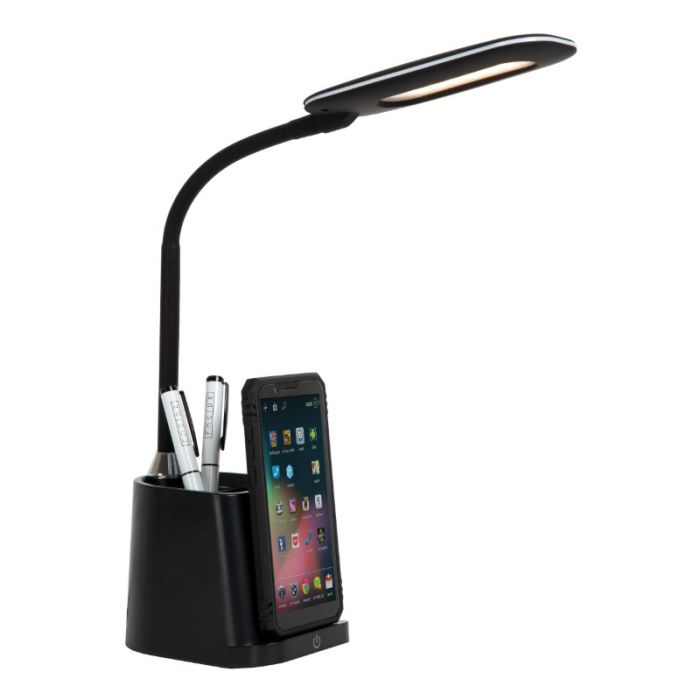 Svart skrivbordslampa modern, Penny, 4,7W, 3000K LED, med brytare