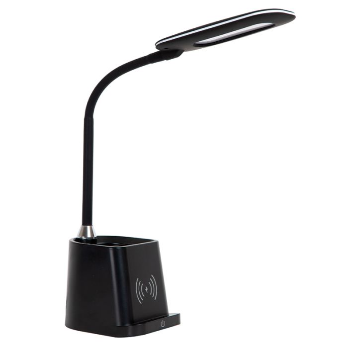 Svart skrivbordslampa modern, Penny, 4,7W, 3000K LED, med brytare