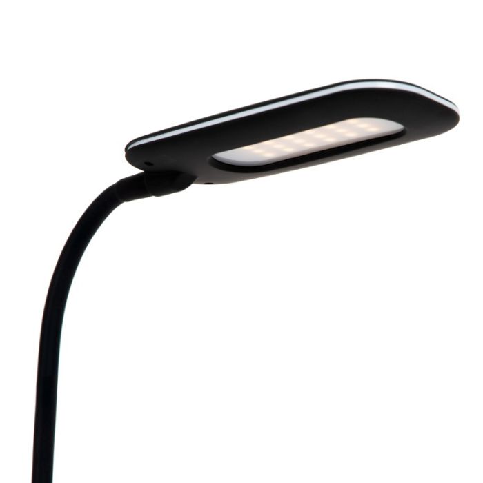 Svart skrivbordslampa modern, Penny, 4,7W, 3000K LED, med brytare