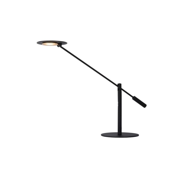 Svart skrivbordslampa modern, Anselmo, 9W, 3000K LED, med beröringsdimmer