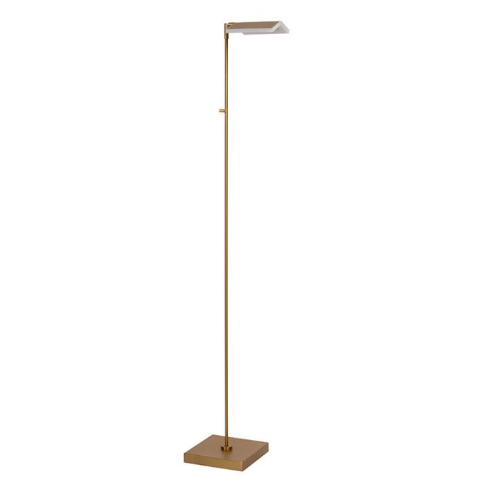 Mässing läslampa golv modern, Aaron, 12W, 2700K LED, med beröringsdimmer