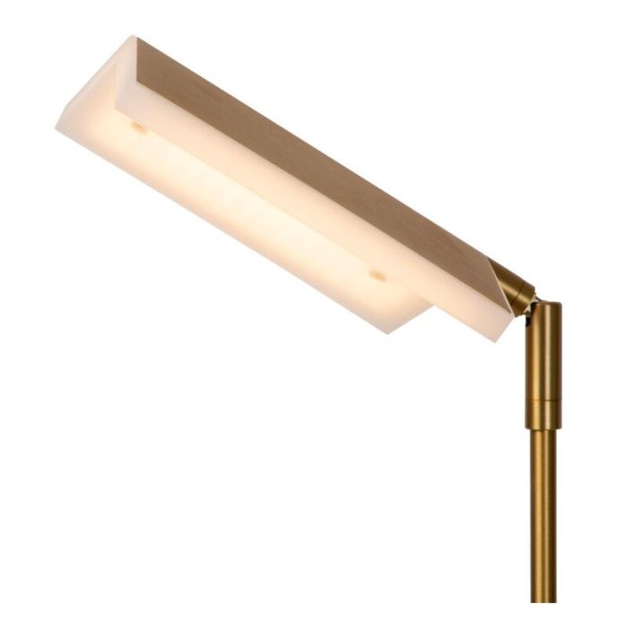 Mässing läslampa golv modern, Aaron, 12W, 2700K LED, med beröringsdimmer