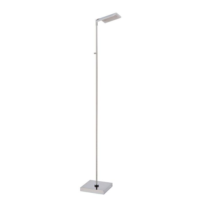 Krom läslampa golv modern, Aaron, 12W, 2700K LED, med beröringsdimmer