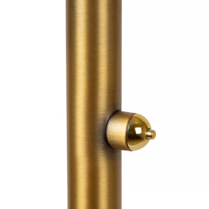 Mässing läslampa golv modern, Zenith, 20W, 3000K LED, med beröringsdimmer