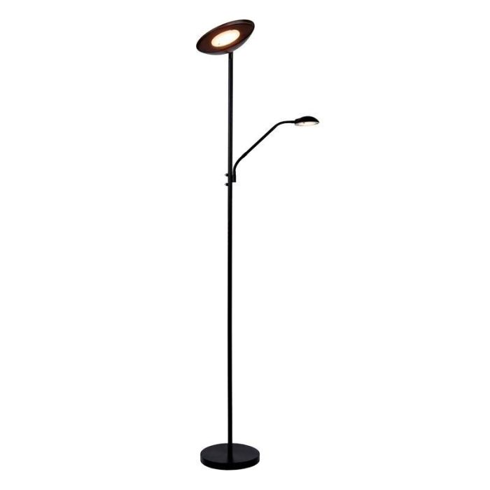 Svart läslampa golv modern, Zenith, 20W, 3000K LED