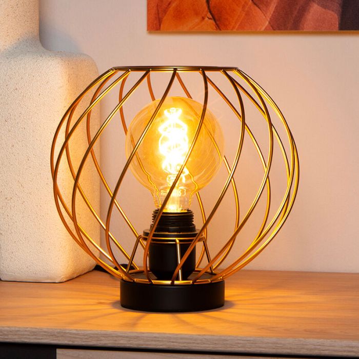 Mässing bordslampa klassisk, Danza, med brytare