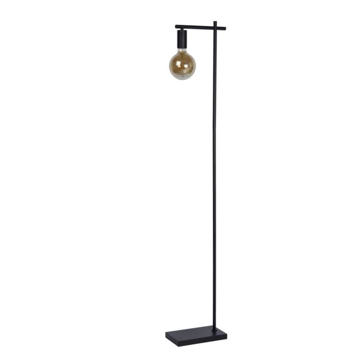 Svart golvlampa modern, Leanne, med brytare